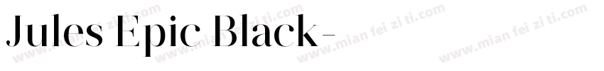 Jules Epic Black字体转换